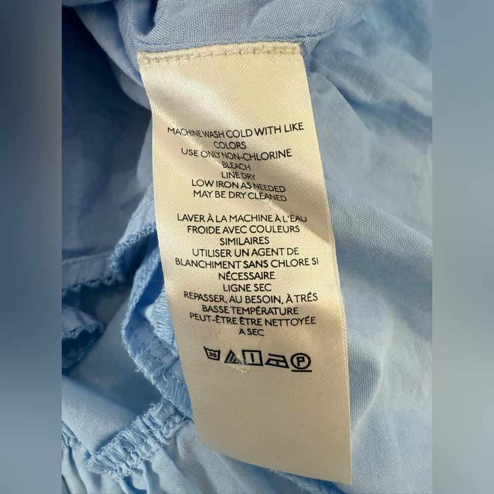 Maeve By Anthropologie Tiered Halter Midi Dress Light Blue Size 14 - Picture 8 of 11